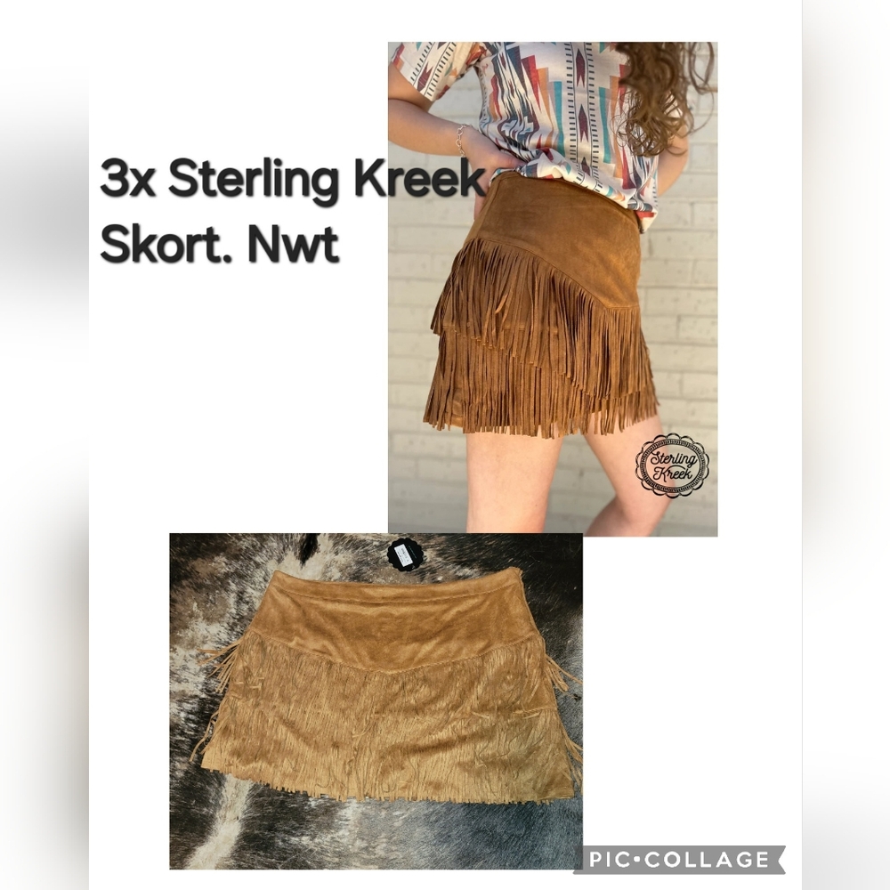 3x Sterling Kreek Fringe Skort